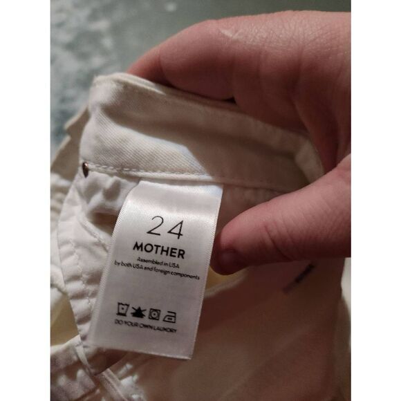 MOTHER The Looker Jeans, Glass Slipper white sz 24 - Picture 7 of 7